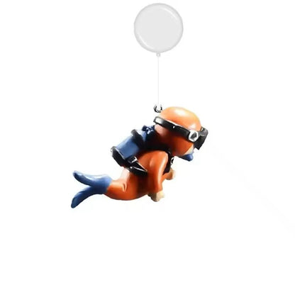 Floating Aquarium Ornament Decorative Fish Tank Diver Figurine for Home Aquariums & Tanks