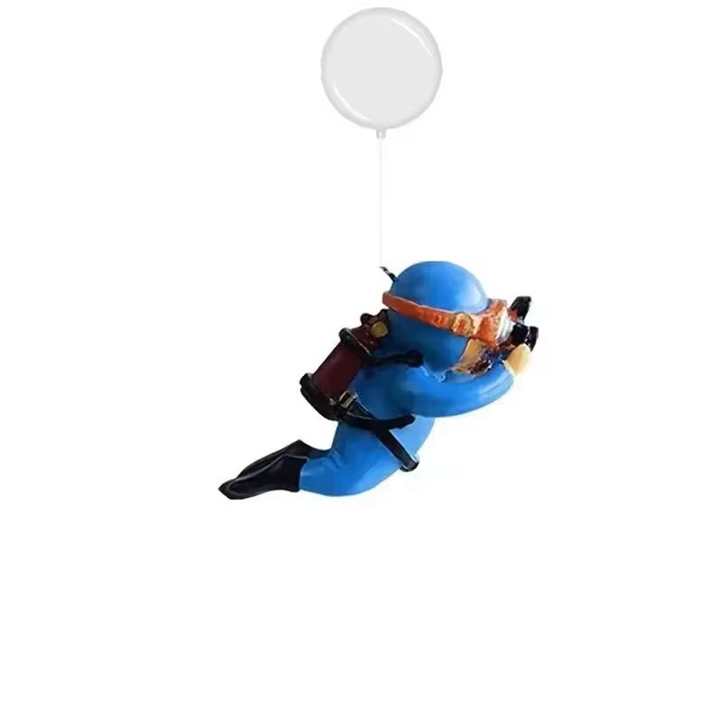 Floating Aquarium Ornament Decorative Fish Tank Diver Figurine for Home Aquariums & Tanks