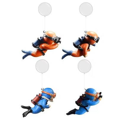 Floating Aquarium Ornament Decorative Fish Tank Diver Figurine for Home Aquariums & Tanks