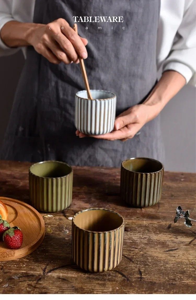 Japanese Style Retro Ceramic Tea Cup Porcelain Mug for Coffee Tea Sake Water