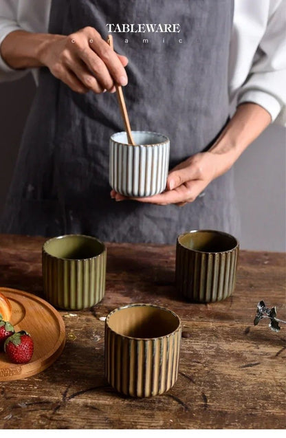Japanese Style Retro Ceramic Tea Cup Porcelain Mug for Coffee Tea Sake Water