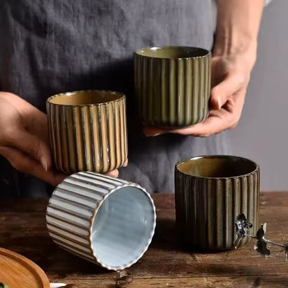Japanese Style Retro Ceramic Tea Cup Porcelain Mug for Coffee Tea Sake Water