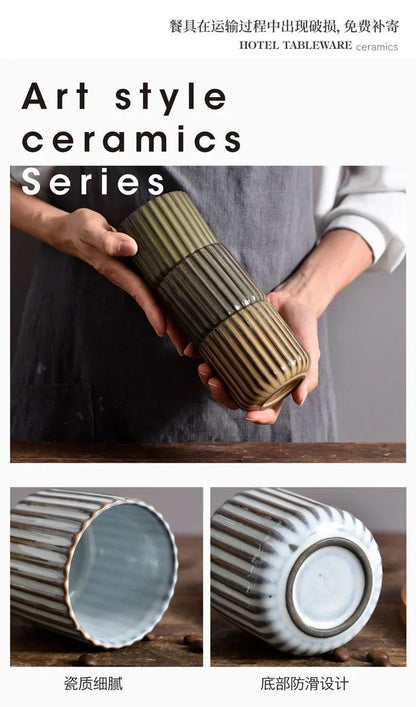 Japanese Style Retro Ceramic Tea Cup Porcelain Mug for Coffee Tea Sake Water