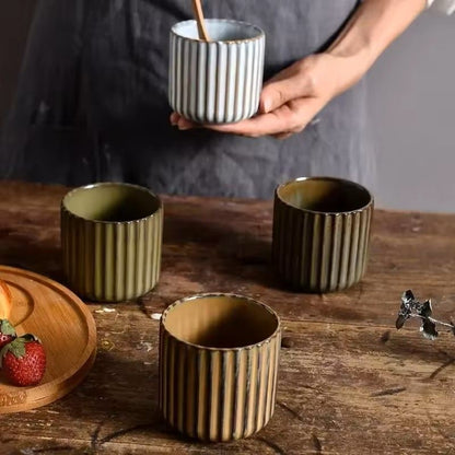 Japanese Style Retro Ceramic Tea Cup Porcelain Mug for Coffee Tea Sake Water