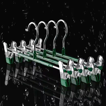 5 Pack Windproof Metal Clothes Hangers with Adjustable Clips Non Slip Pants Coat Drying Hangers for Closet and Laundry