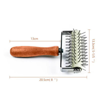 Ultimate Stainless Steel Pizza & Pastry Dough Roller with Wooden Handle