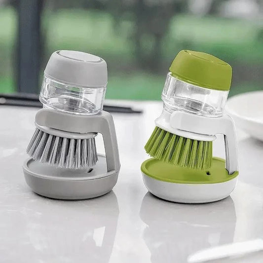 Dish Brush With Soap Dispenser Multi Use Kitchen Scrub Brush