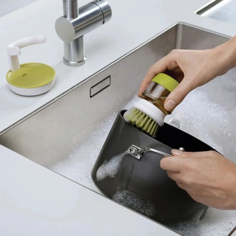 Dish Brush With Soap Dispenser Multi Use Kitchen Scrub Brush