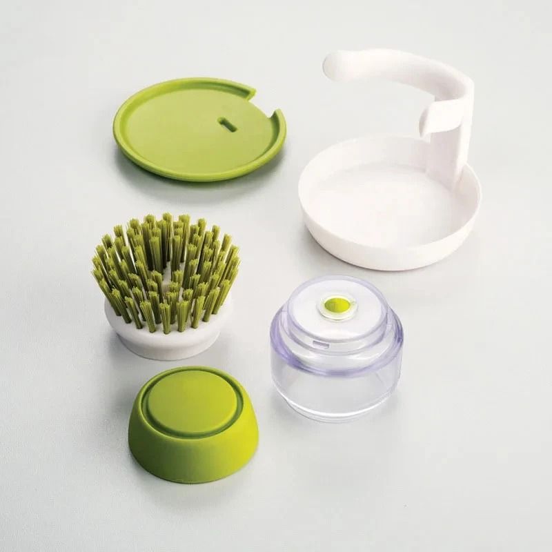 Dish Brush With Soap Dispenser Multi Use Kitchen Scrub Brush