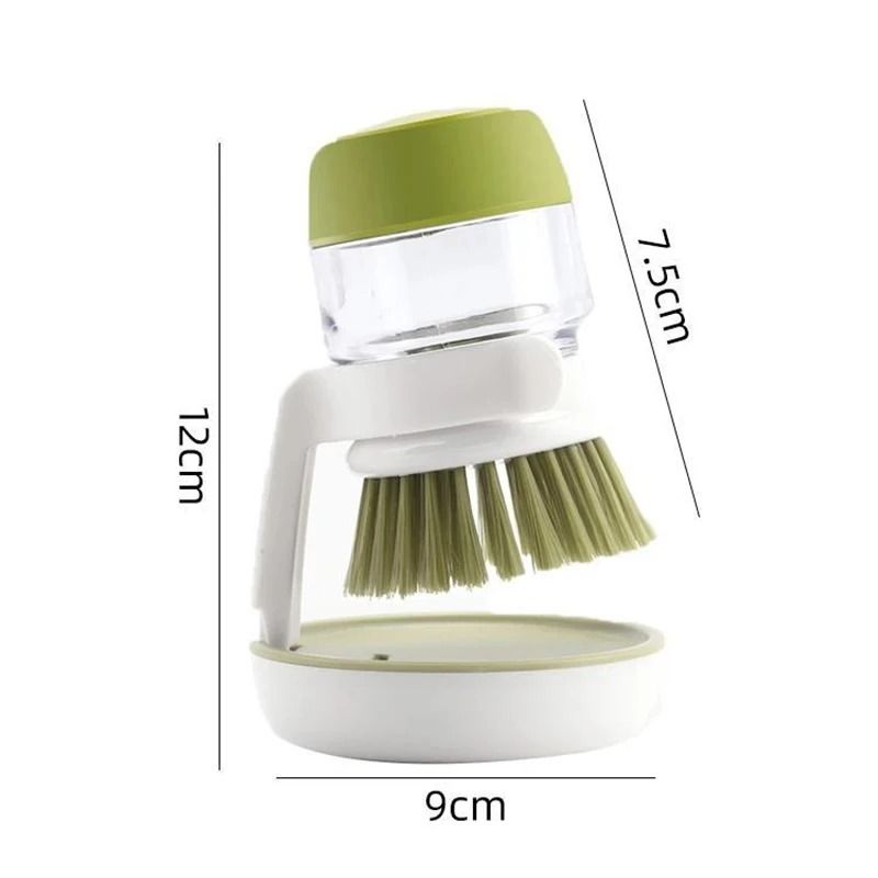 Dish Brush With Soap Dispenser Multi Use Kitchen Scrub Brush