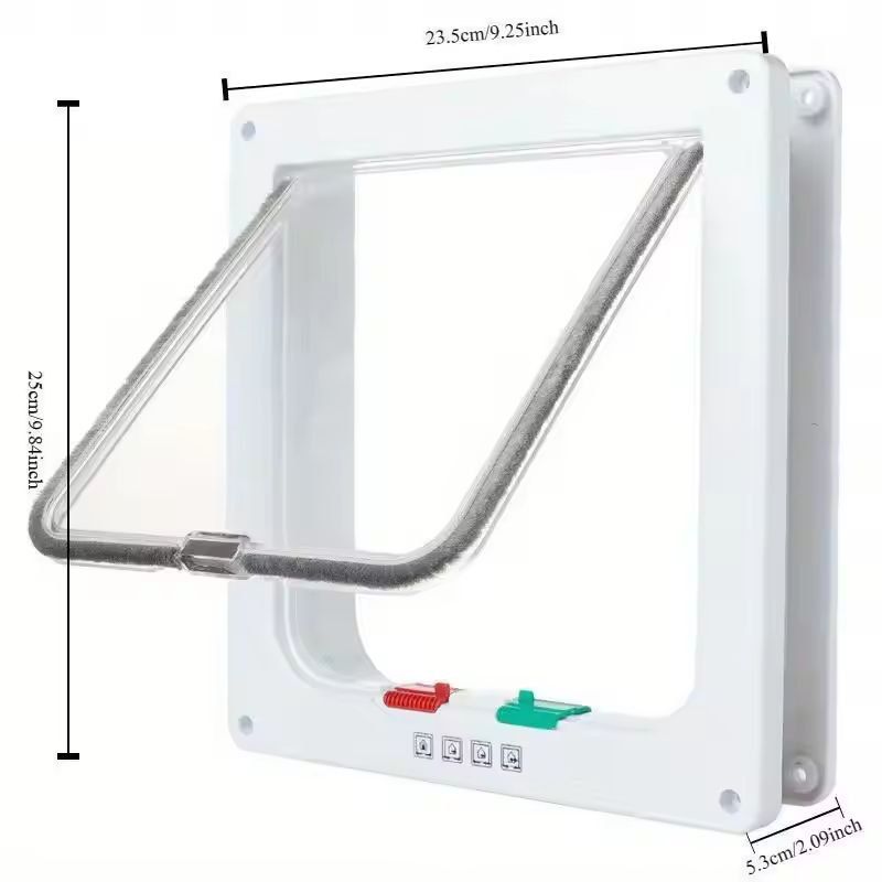 SmartTwo-Way Pet Door - Secure Cat & Dog Flap for Easy Entry & Exit