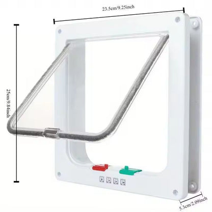 SmartTwo-Way Pet Door - Secure Cat & Dog Flap for Easy Entry & Exit