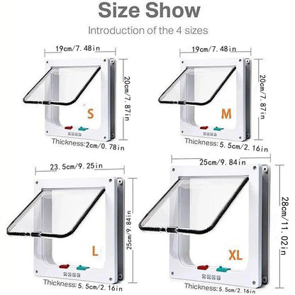 SmartTwo-Way Pet Door - Secure Cat & Dog Flap for Easy Entry & Exit