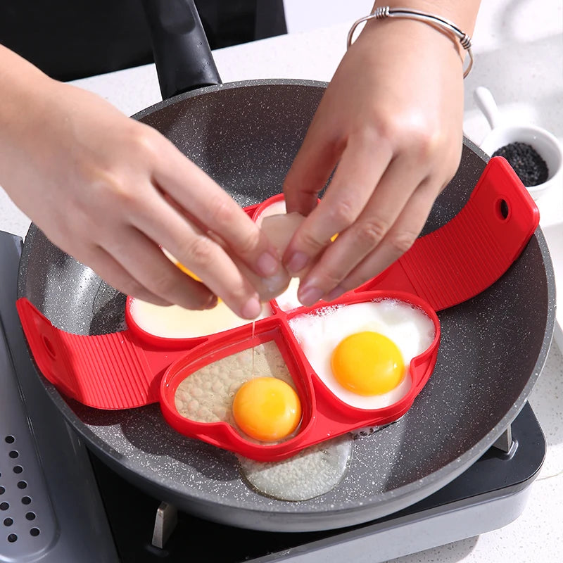 Egg Cooker Nonstick Pancake Maker, Silicone Fried Egg Shaper, Omelet Mold for Kitchen