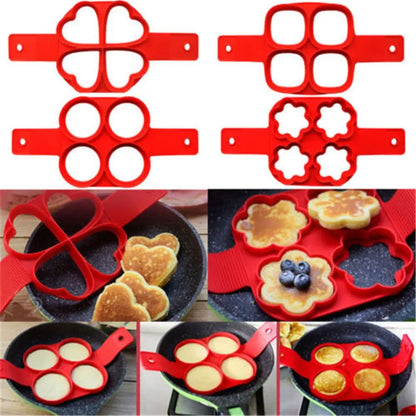 Egg Cooker Nonstick Pancake Maker, Silicone Fried Egg Shaper, Omelet Mold for Kitchen