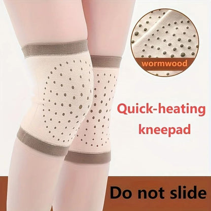 Cozy Warm Wormwood Knee Pads for Joint Comfort and Winter Support