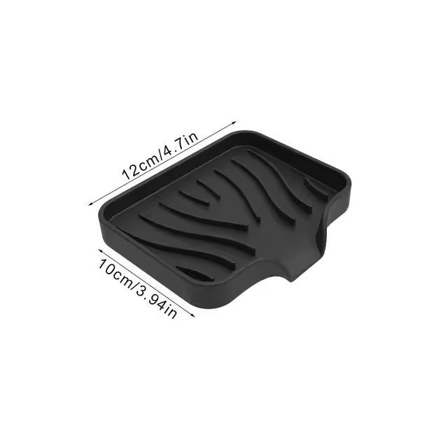 Silicone Self-Draining Soap Tray – Compact Soap & Sponge Holder for Bathroom & Kitchen