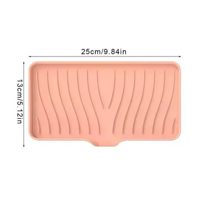 Silicone Self-Draining Soap Tray – Compact Soap & Sponge Holder for Bathroom & Kitchen