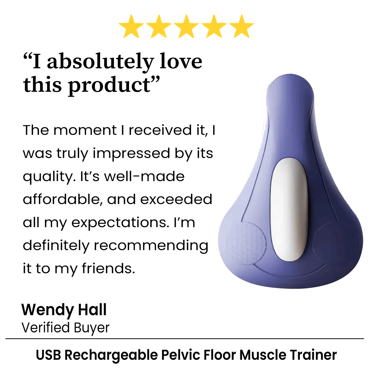 USB Rechargeable Pelvic Floor Muscle Trainer for Home, Office, and Fitness Recovery