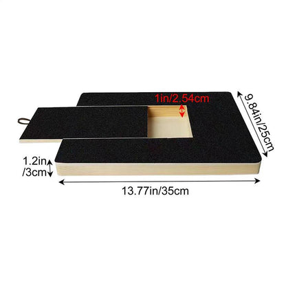 Adjustable Dog Nail File Board Wooden Scratching Board for Pet Grooming, Safe Nail Trimming Self Scratcher Toy