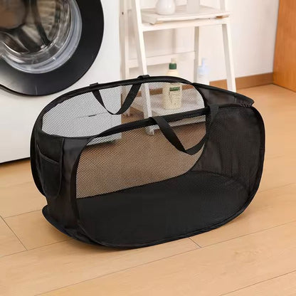 Large-Capacity Foldable Mesh Laundry Basket & Dirty Clothes Organizer