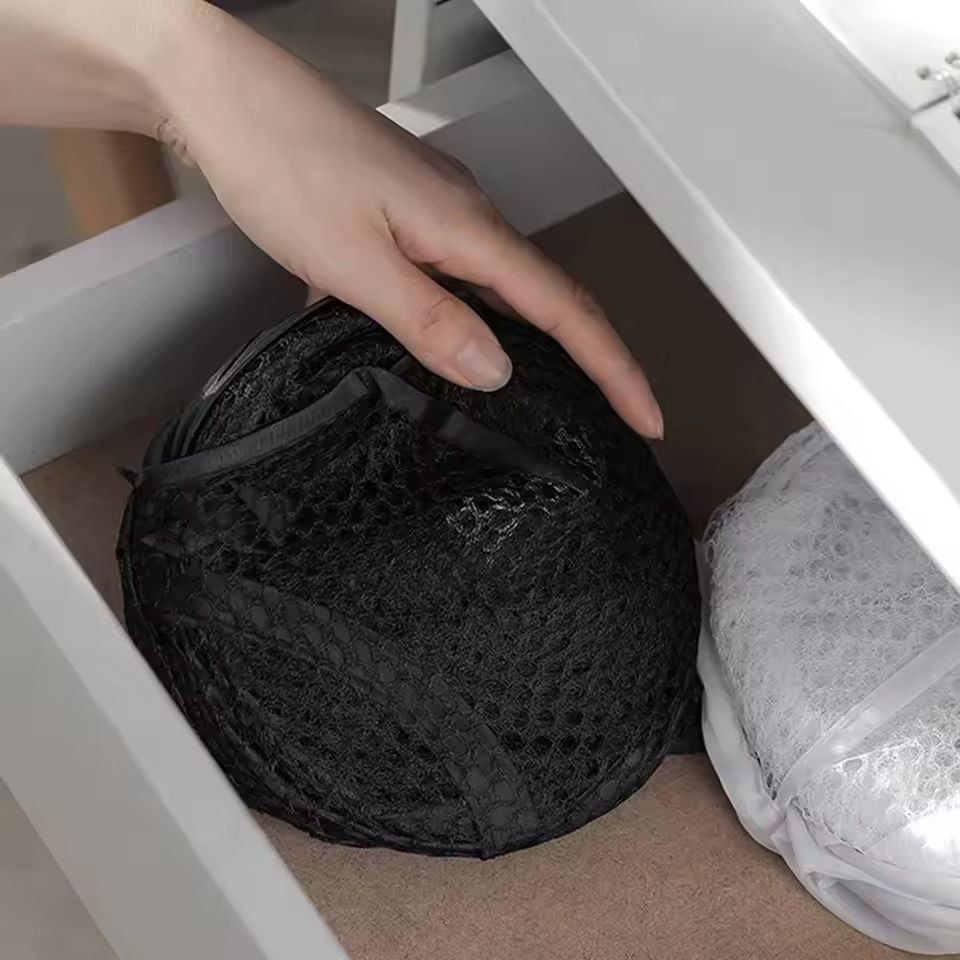 Large-Capacity Foldable Mesh Laundry Basket & Dirty Clothes Organizer