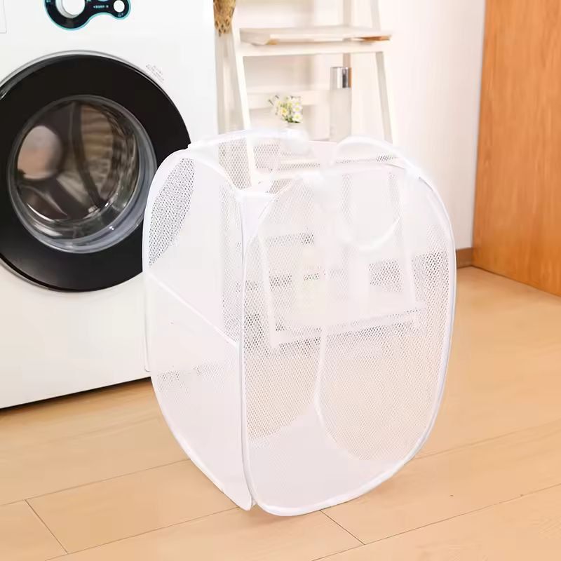 Large-Capacity Foldable Mesh Laundry Basket & Dirty Clothes Organizer