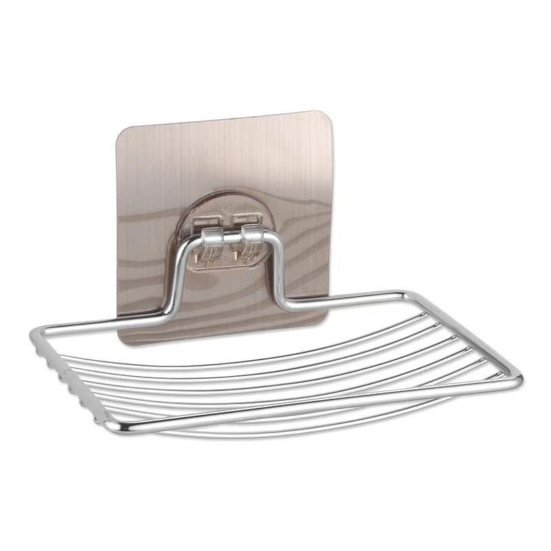 Punch-Free Soap Box, Stainless Steel Single Layer Soap Rack, Bathroom Wall Hanging