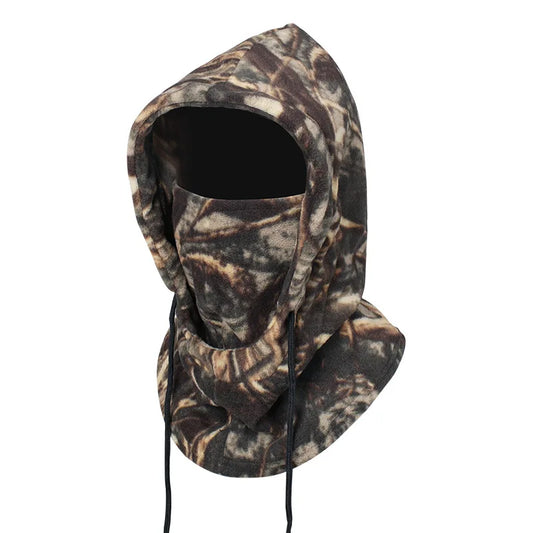 Windproof Hooded Cap for Men Women, Thermal Face Mask, Warm Fleece Neck Warmer