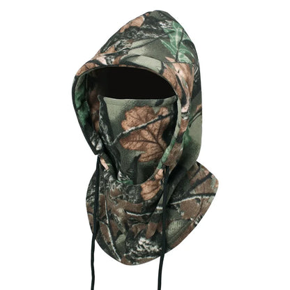 Windproof Hooded Cap for Men Women, Thermal Face Mask, Warm Fleece Neck Warmer