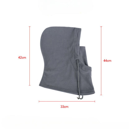 Windproof Hooded Cap for Men Women, Thermal Face Mask, Warm Fleece Neck Warmer