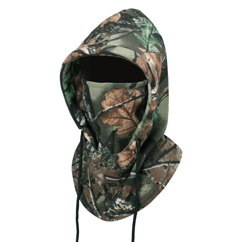 Windproof Hooded Cap for Men Women, Thermal Face Mask, Warm Fleece Neck Warmer