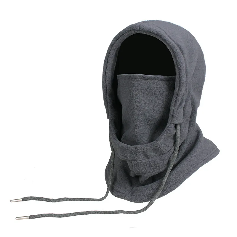 Windproof Hooded Cap for Men Women, Thermal Face Mask, Warm Fleece Neck Warmer