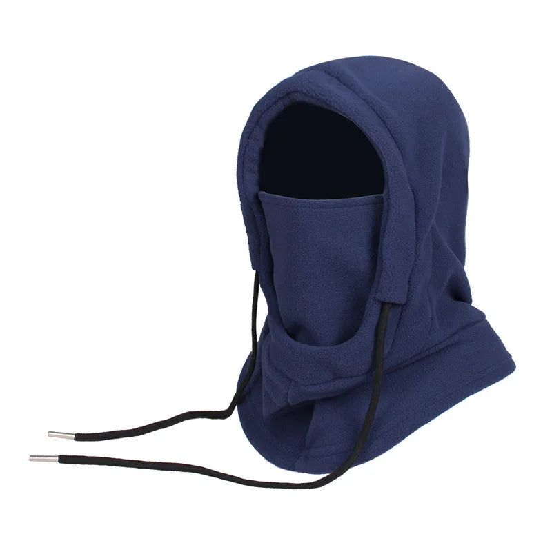 Windproof Hooded Cap for Men Women, Thermal Face Mask, Warm Fleece Neck Warmer