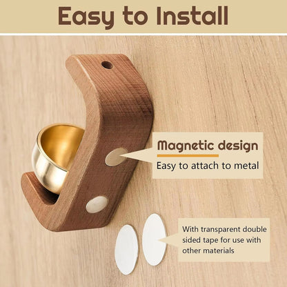 Magnetic Oak and Copper Indoor Doorbell Wind Chime