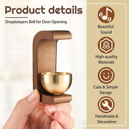 Magnetic Oak and Copper Indoor Doorbell Wind Chime