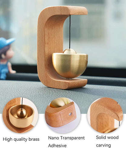 Magnetic Oak and Copper Indoor Doorbell Wind Chime