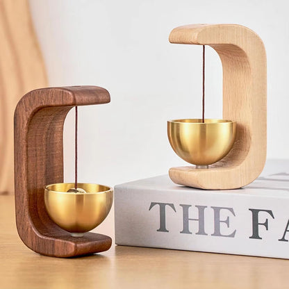 Magnetic Oak and Copper Indoor Doorbell Wind Chime