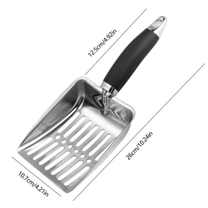 Large Metal Cat Litter Scoop with Non-Slip Handle