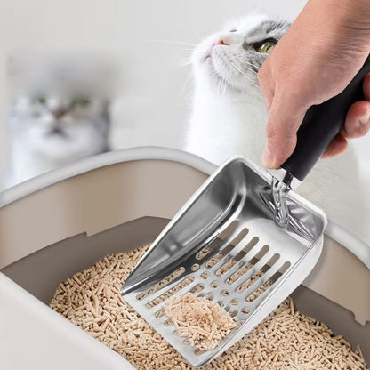 Large Metal Cat Litter Scoop with Non-Slip Handle