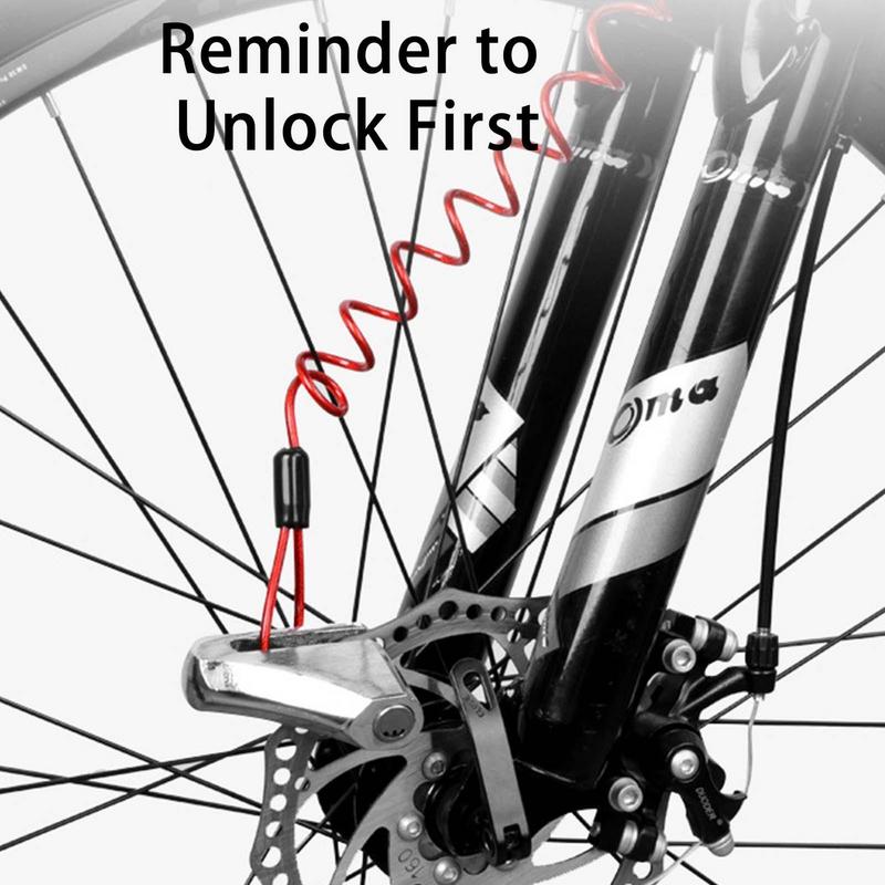 Lock Reminder Cable, Disc Lock Cable, Anti-Theft Protection, Steel Wire Spring Reminder Rope for Scooter
