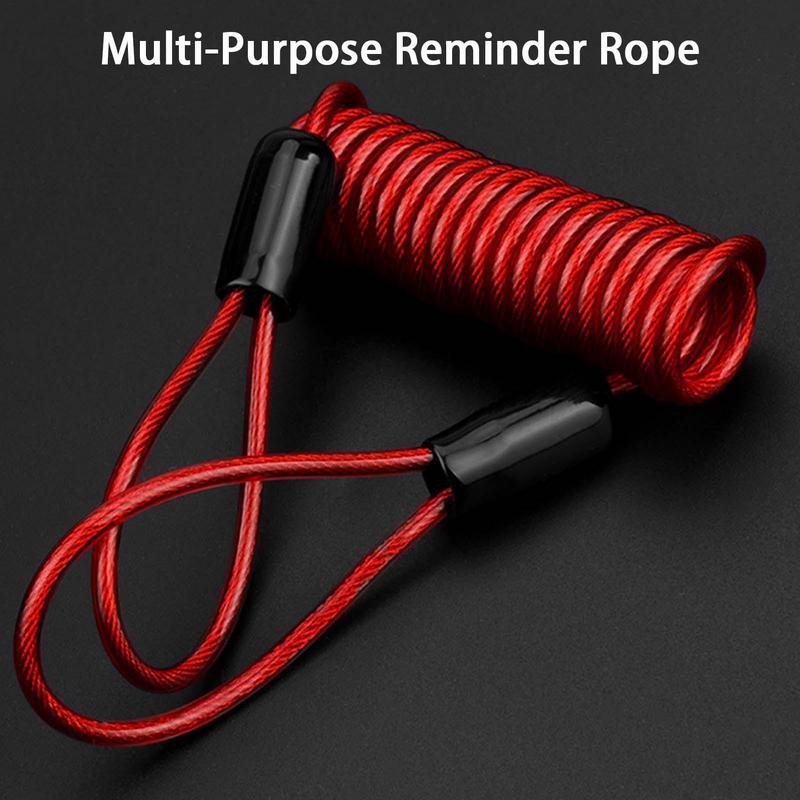 Lock Reminder Cable, Disc Lock Cable, Anti-Theft Protection, Steel Wire Spring Reminder Rope for Scooter