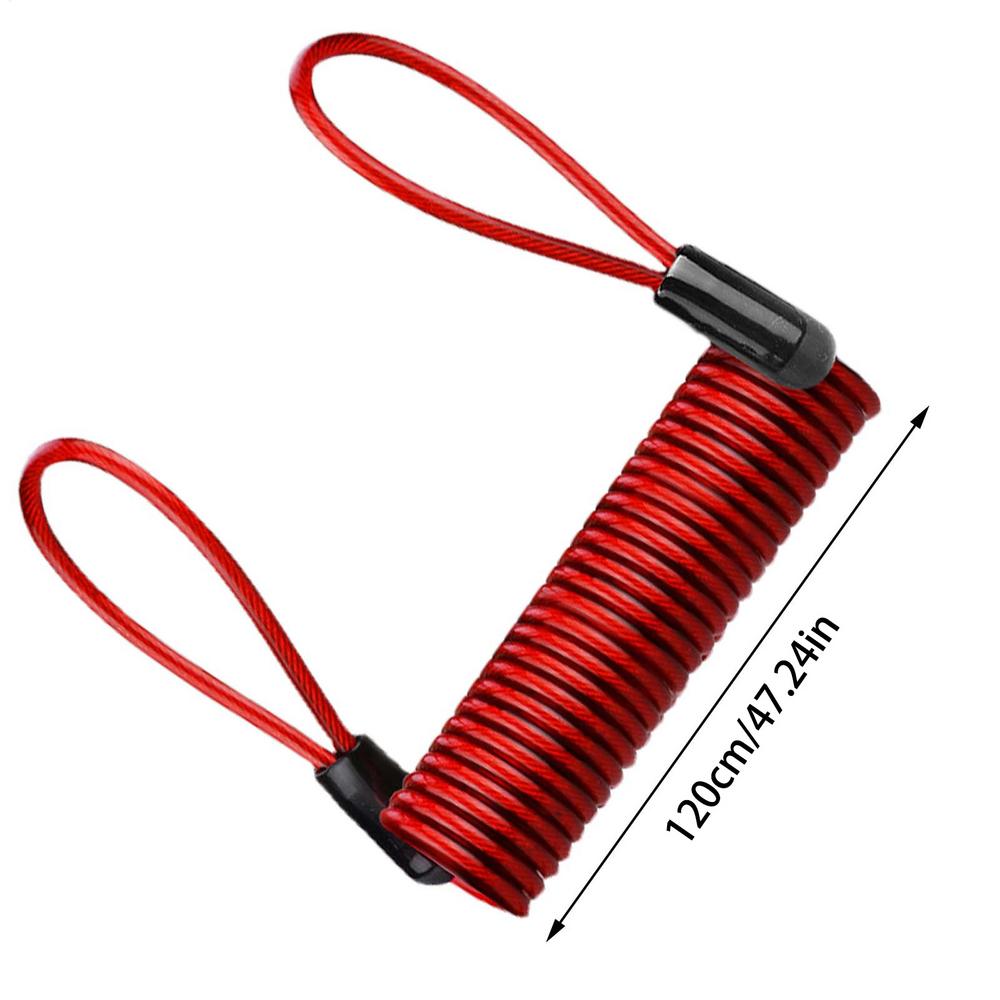 Lock Reminder Cable, Disc Lock Cable, Anti-Theft Protection, Steel Wire Spring Reminder Rope for Scooter