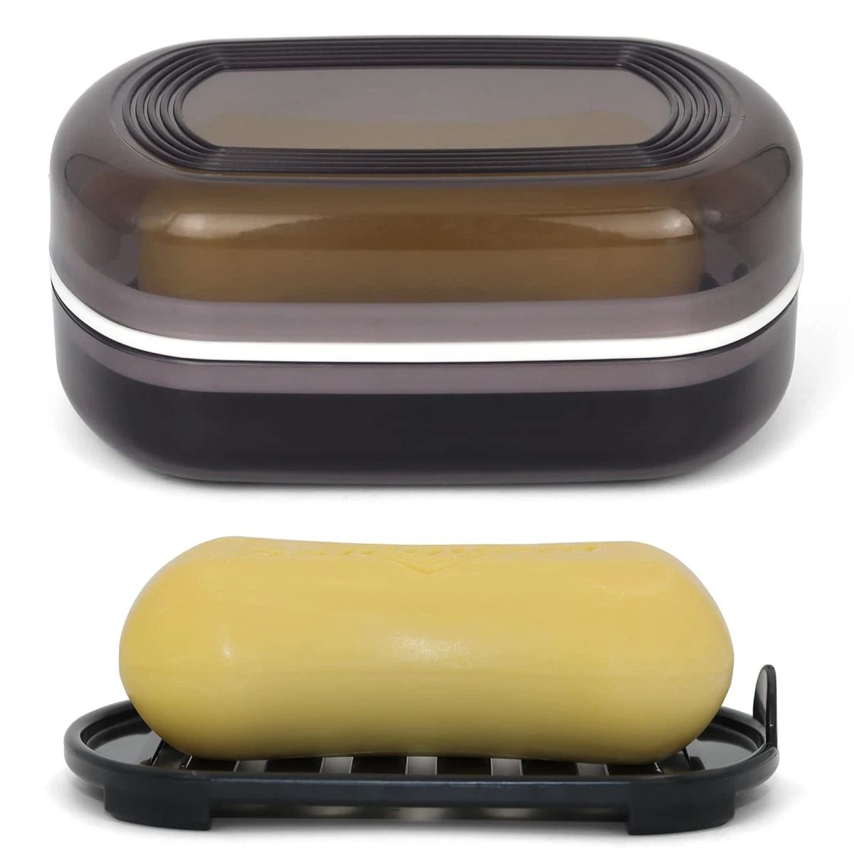Portable Bathroom Soap Holder Travel Soap Dish with Covered Double Layer Design