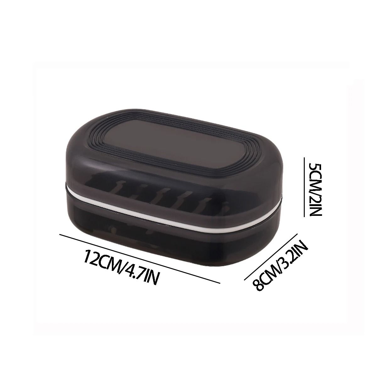Portable Bathroom Soap Holder Travel Soap Dish with Covered Double Layer Design