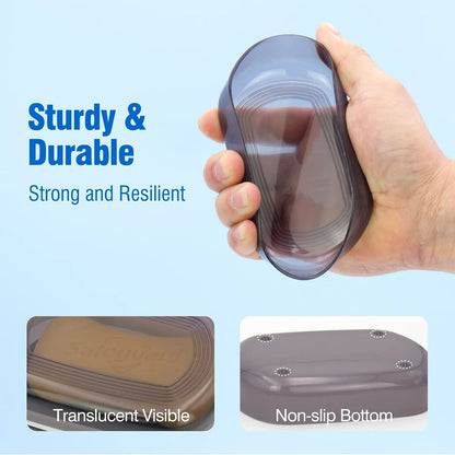 Portable Bathroom Soap Holder Travel Soap Dish with Covered Double Layer Design