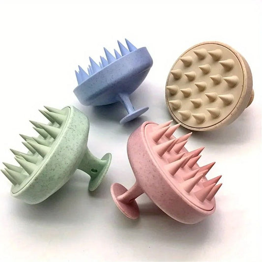 Silicone Shampoo Brush and Body Massage Brush for Hair Washing and Spa Bath