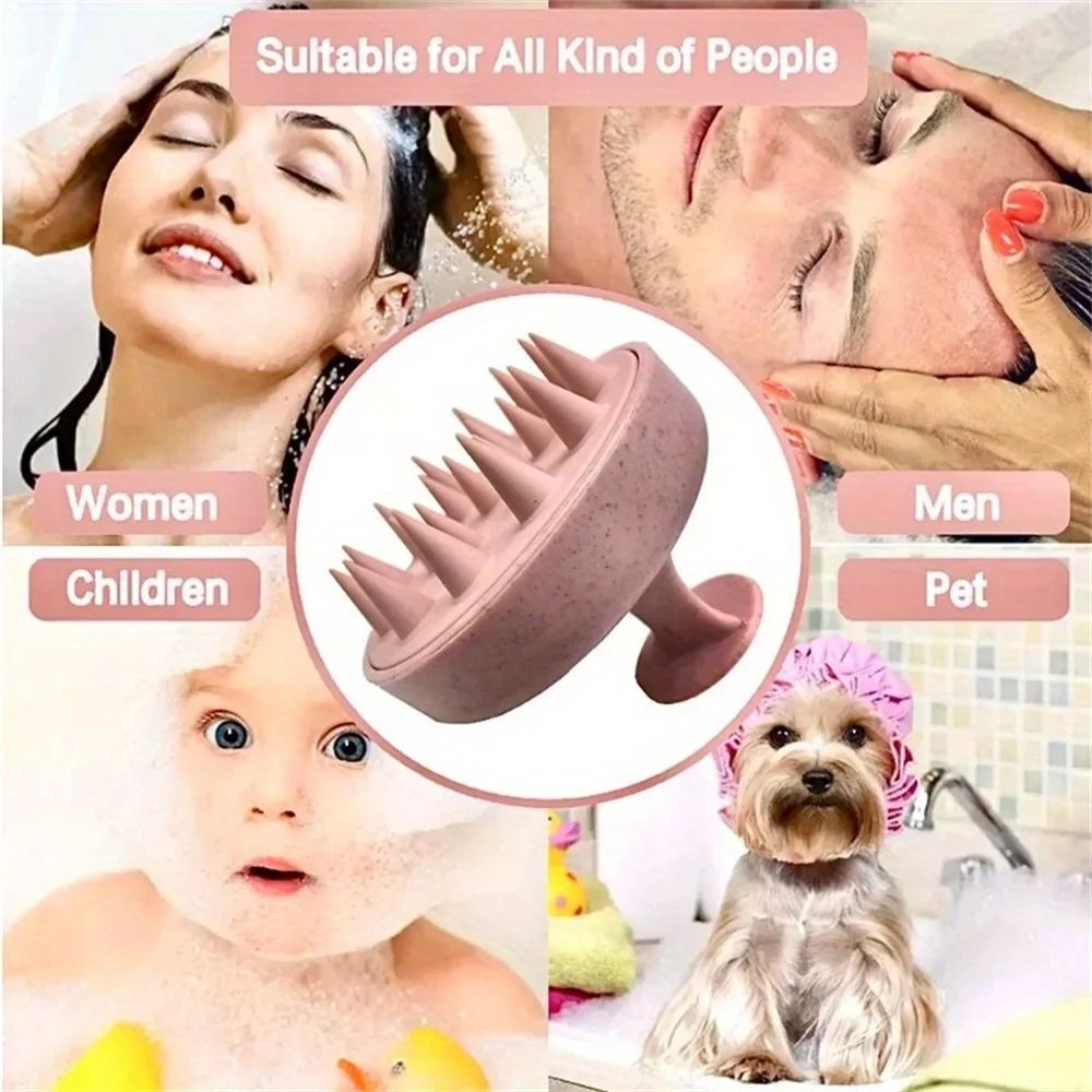 Silicone Shampoo Brush and Body Massage Brush for Hair Washing and Spa Bath