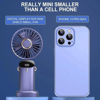Foldable Portable Neck Hanging Mini Fan with USB Rechargeable Battery