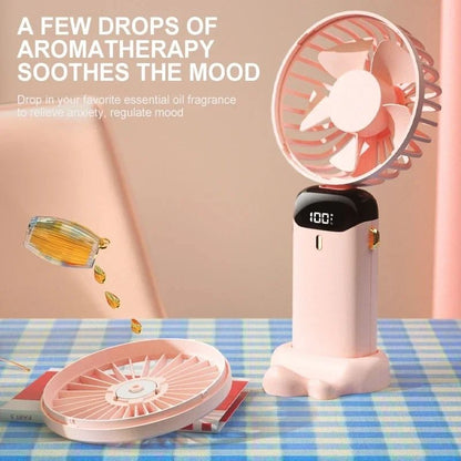 Foldable Portable Neck Hanging Mini Fan with USB Rechargeable Battery